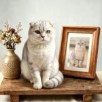 Custom needle felt full-body cat figurine, handmade wool cat memorial sculpture keepsake