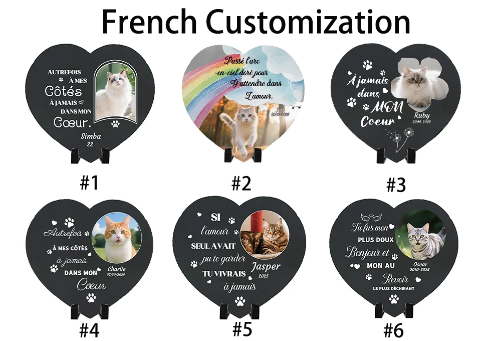 Personalized Pet Memorial Stone,Custom Cat Grave Marke Plaque With Photo&Name,Garden Slate Tombstone Pet Loss Remembrance Gift 28