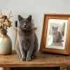 Custom needle felt full-body cat figurine, handmade wool cat memorial sculpture keepsake