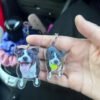 Custom acrylic pet photo keychain, personalized dog portrait keyring, custom printed pet memorial charm gift for dog lovers