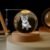 6cm Crystal Ball Engraved Photo wood base