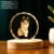 8cm Round Faceted Crystal Plaque Engraved Photo