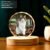 8cm Round Faceted Crystal Plaque Printed colorful Photo