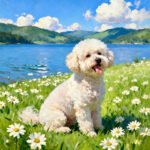 Custom Pet Portrait in Countryside Oil Painting Style - Dog or Cat Artwork