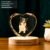 Hearet A Faceted Crystal Engraved Photo Plaque