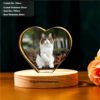 Hearet B Crystal Printed colorful Photo Plaque with Wooden Base
