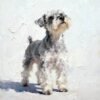 Minimalist Neutral Background Custom Pet Oil Painting - Simple Pet Art