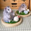 Custom fluffy hamster wool felt statue, handmade sentimental pet memorial art crafted from owner’s pet photos