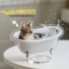Custom cat photo acrylic standee, personalized pet portrait bathtub shaped desktop display ornament