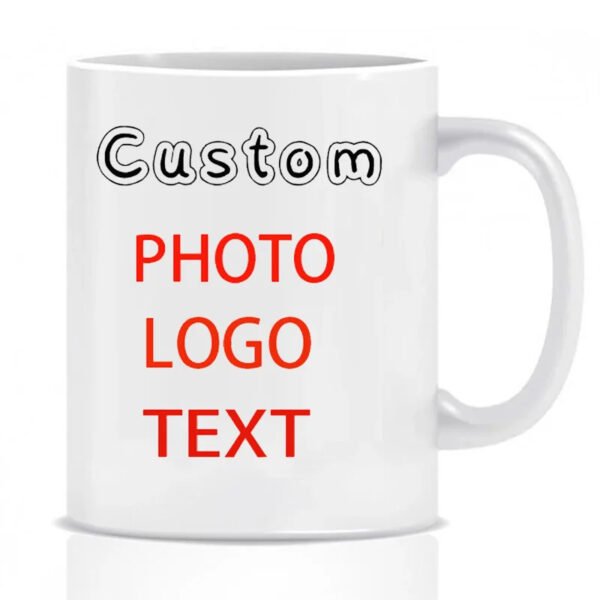 C handle white mug